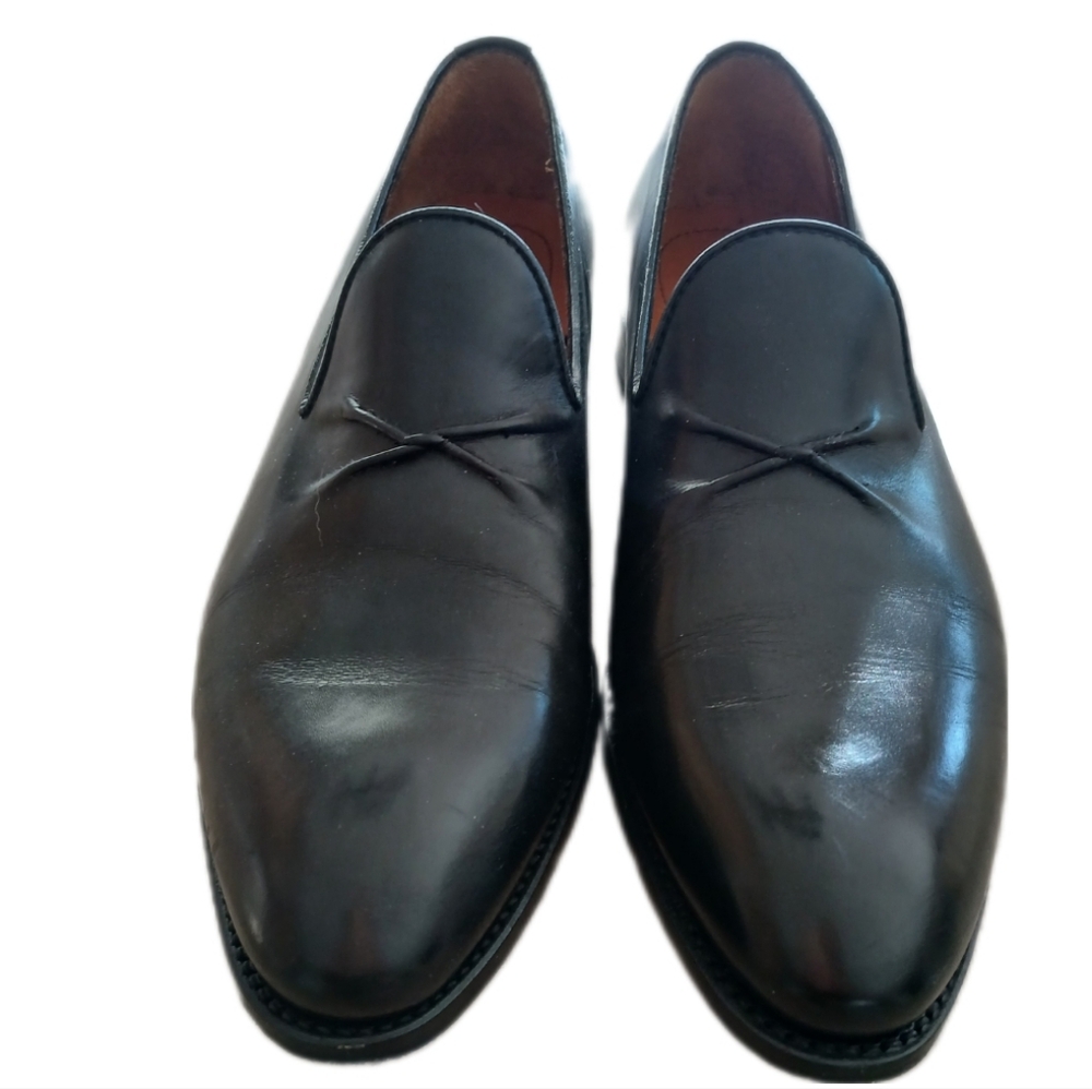 Bontoni DesBustis Men's Vintage Black Leather Barone Italian Dress Shoe 10.5